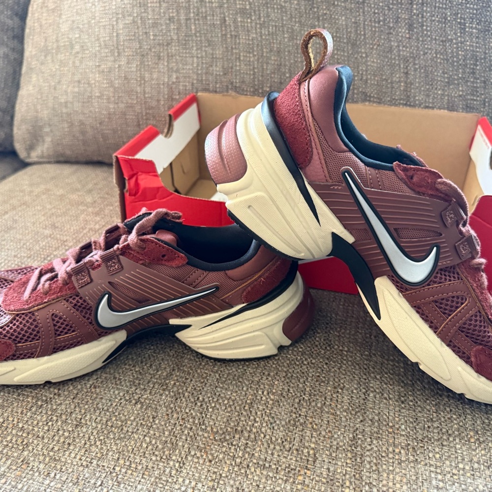 Nike Burgundy Sneakers with Cream Soles